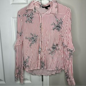 BUTTON UP SHIRT WITH FLOWERS